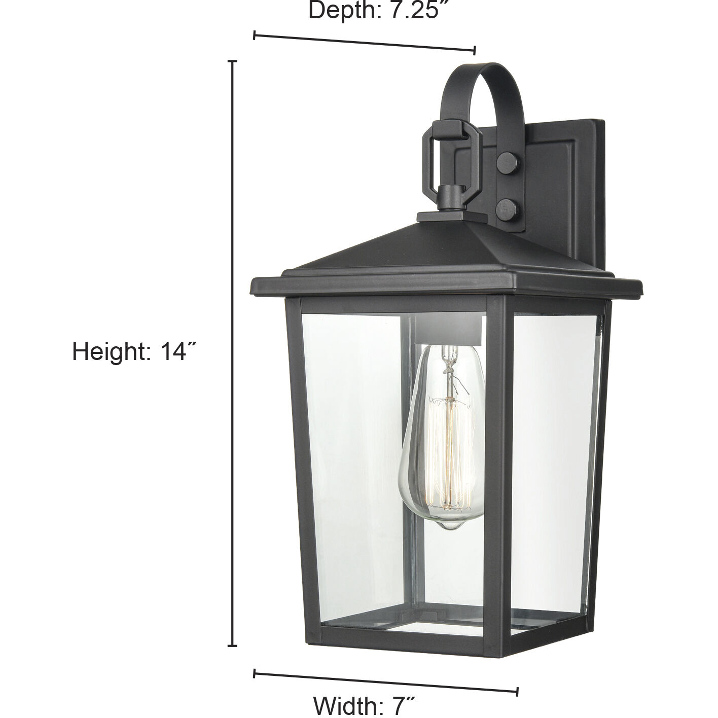 Fetterton 1 Light 14 inch Powder Coated Bronze Outdoor Wall Sconce